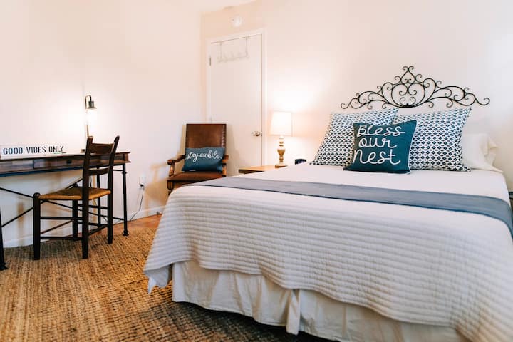 Bedroom #2 comes with working desk and personal HDMI Smart TV and a super comfy mattress.