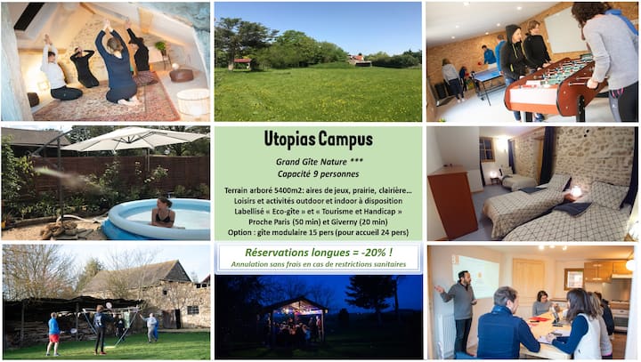 Eco-gîte 8 Pers. / 3-4 Ch.calme Et Grands Espaces! - Giverny