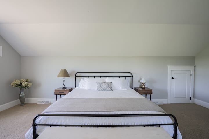 King size bed in master bedroom 