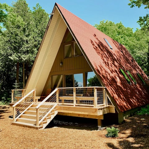 Midcentury Modern A-Frame on the Bluff