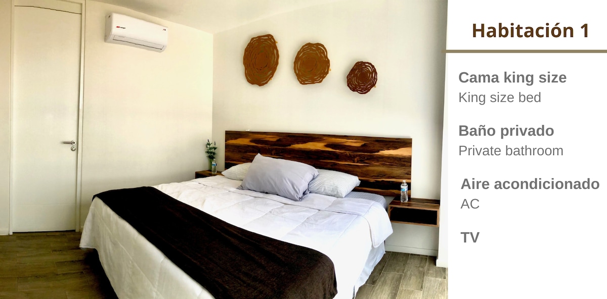 King Size Principe with A/C, and TV