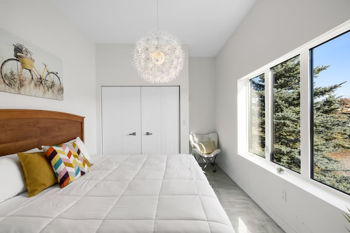Bedroom 3. King sized bed + large closet with drawers.