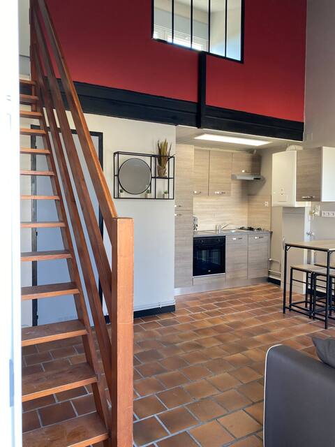 Furnished duplex  studio  with parking place