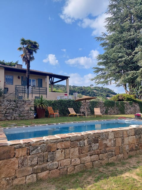 House among the vines with pool