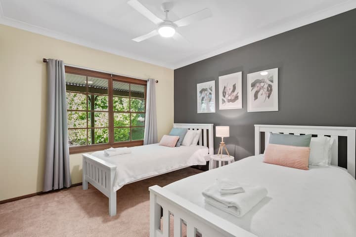 Bedroom five- Two king single beds