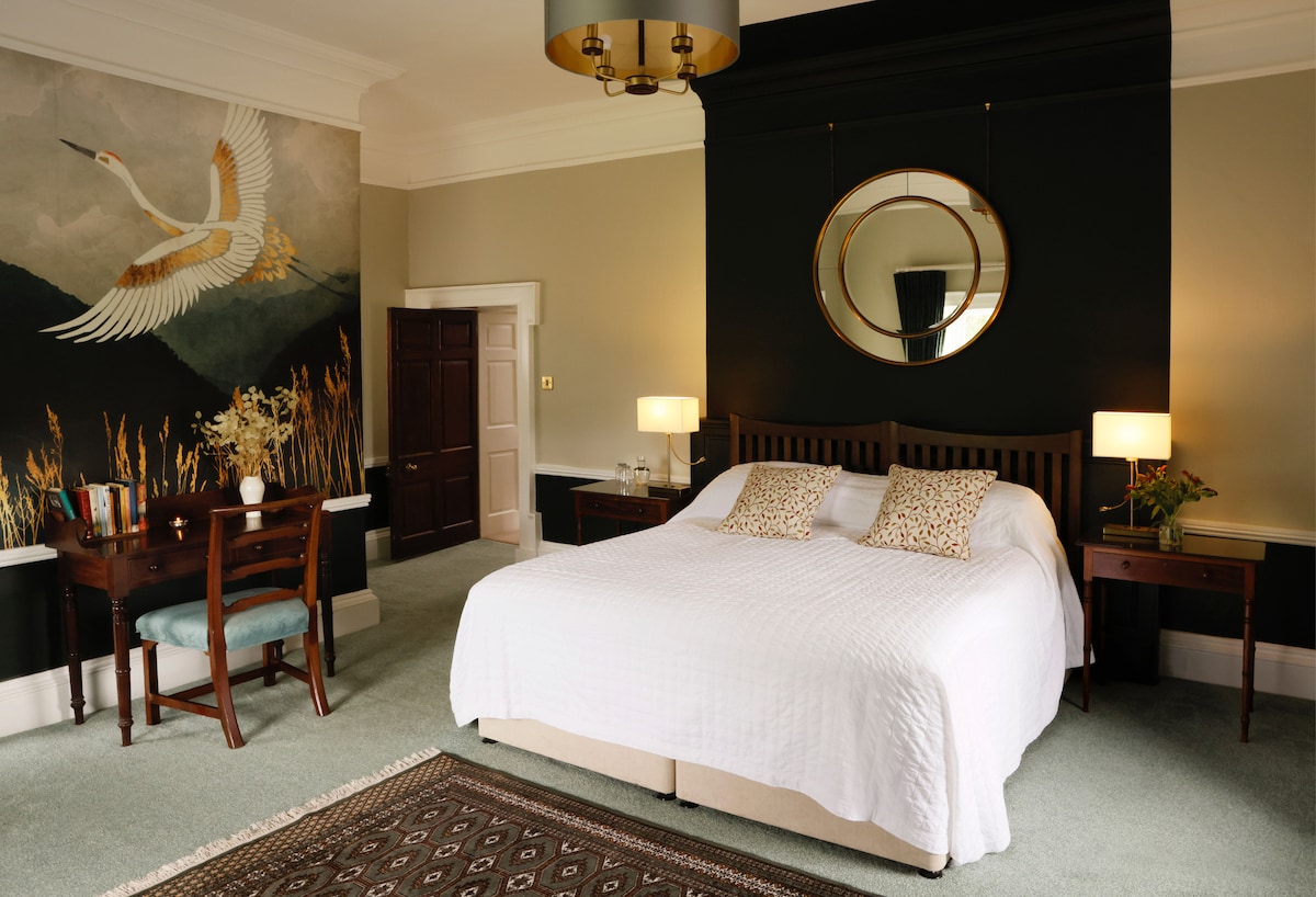 The Jade room has a Super King bed, and stunning views.