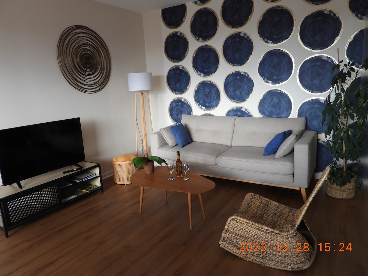 Successful Airbnb property: Le Pot au Lait – 54 m2 – private parking – 90 m hospital in Périgueux