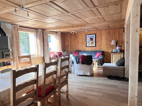 Popular Airbnb listing: ZE Mountain Lodge, Morgins, River View appt. in Troistorrents