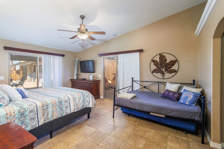 Master bedroom and family suite. 