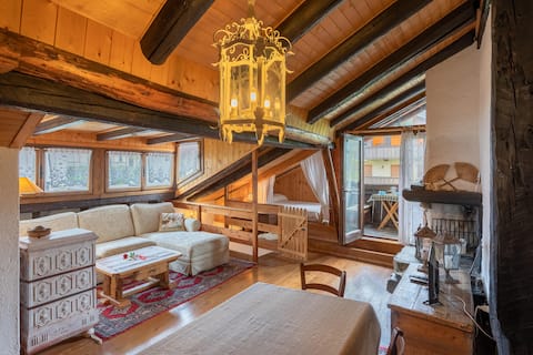 [DOLOMITES - CORTINA] Attic with view in Vinigo