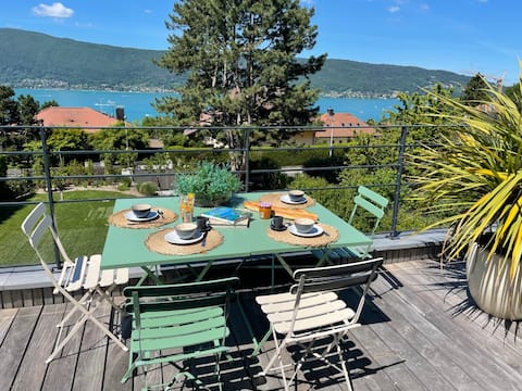 New house/splendid view/100 m from Lake Annecy