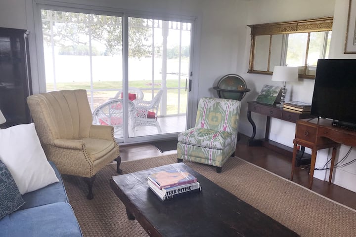 Living room with Smart TV in main house.