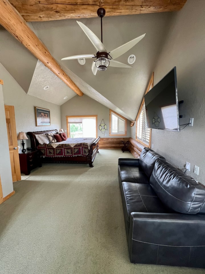 Upstairs Master with King Bed and Sofa Bed, 65" LG TV
