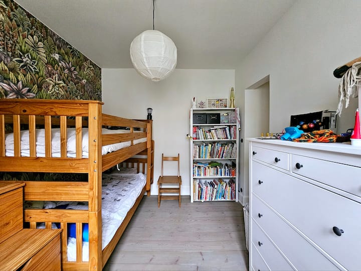 Terza camera da letto con letto a castello situata al primo piano