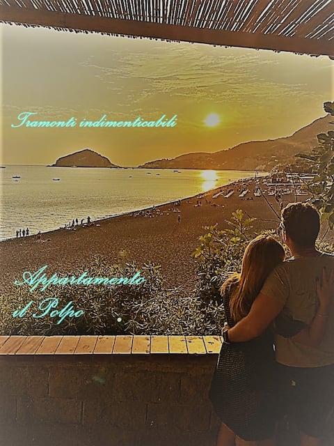 Ischia - Maronti, Italy, house on the beach.