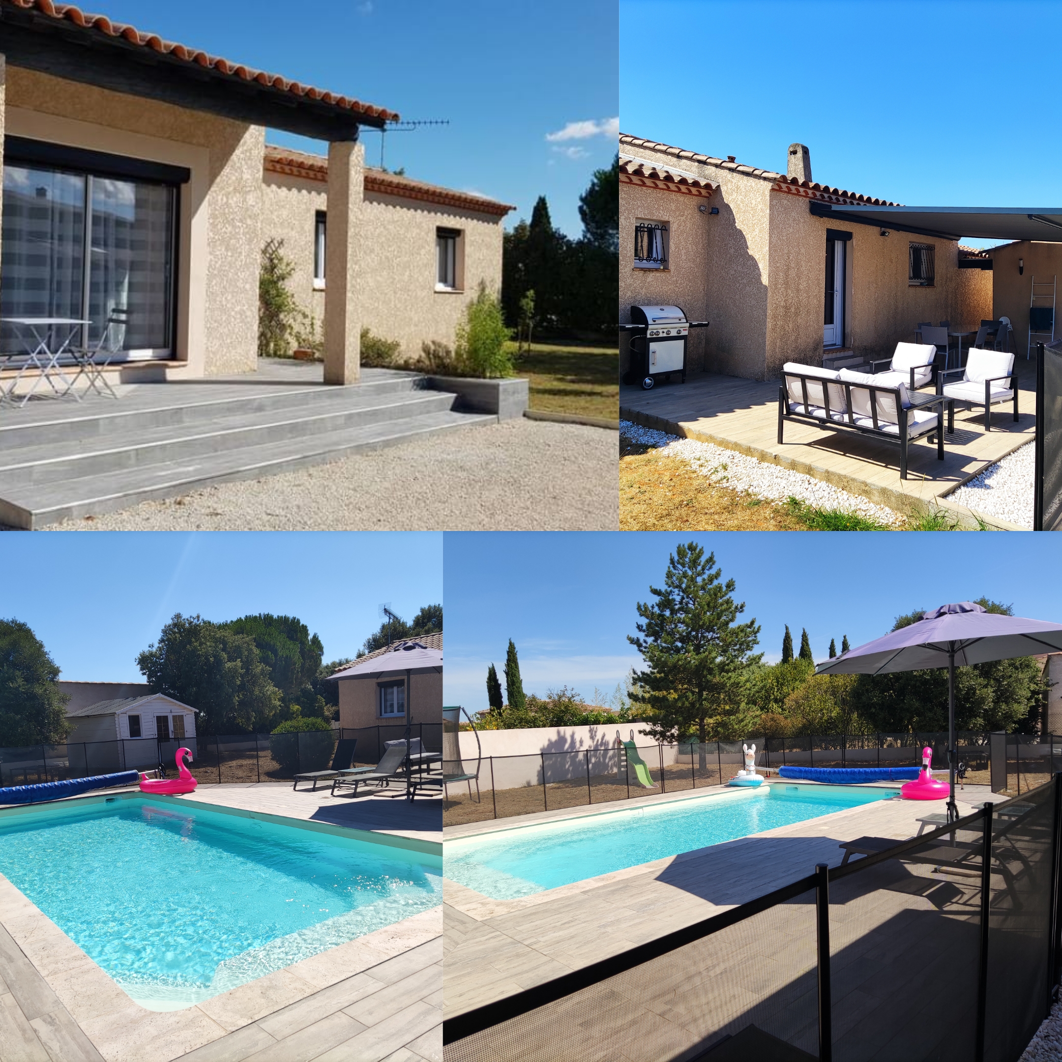 Vacation home with pool for 9 people