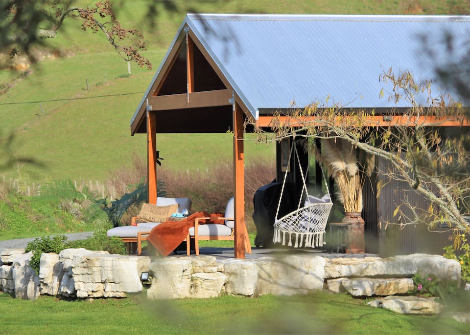 River Song Cabin, under the limestone cliffs, Piopio, Waikato, New Zealand, photo 9 of 10