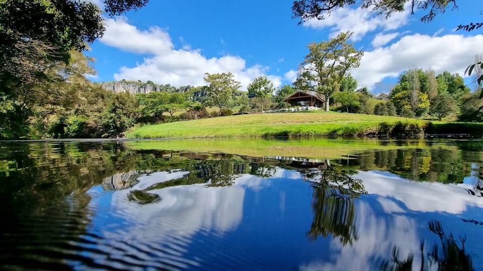 River Song Cabin, under the limestone cliffs, Piopio, Waikato, New Zealand, photo 3 of 10
