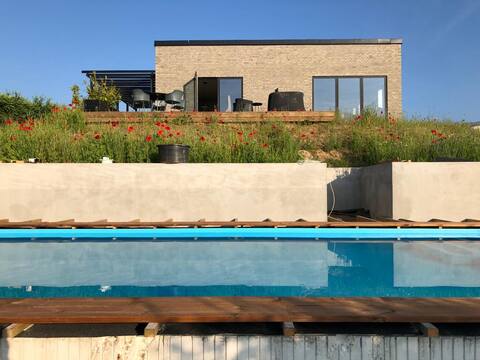 Large house with a view and heated pool
