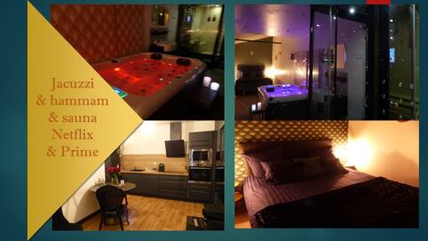 Cosy spa, Jacuzzi, sauna, hammam privatif