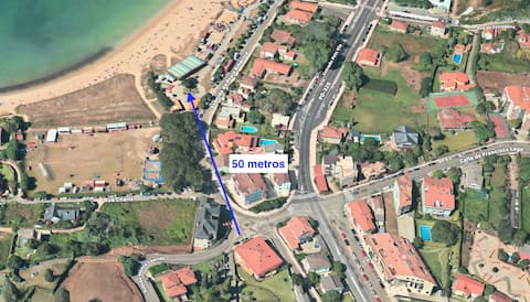 Playa América. With terrace, garden and parking