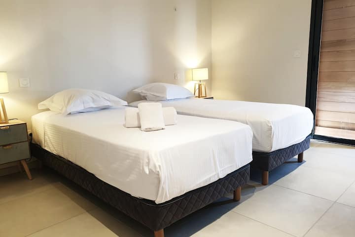 Chambre avec 2 lits en 90cm, climatisée