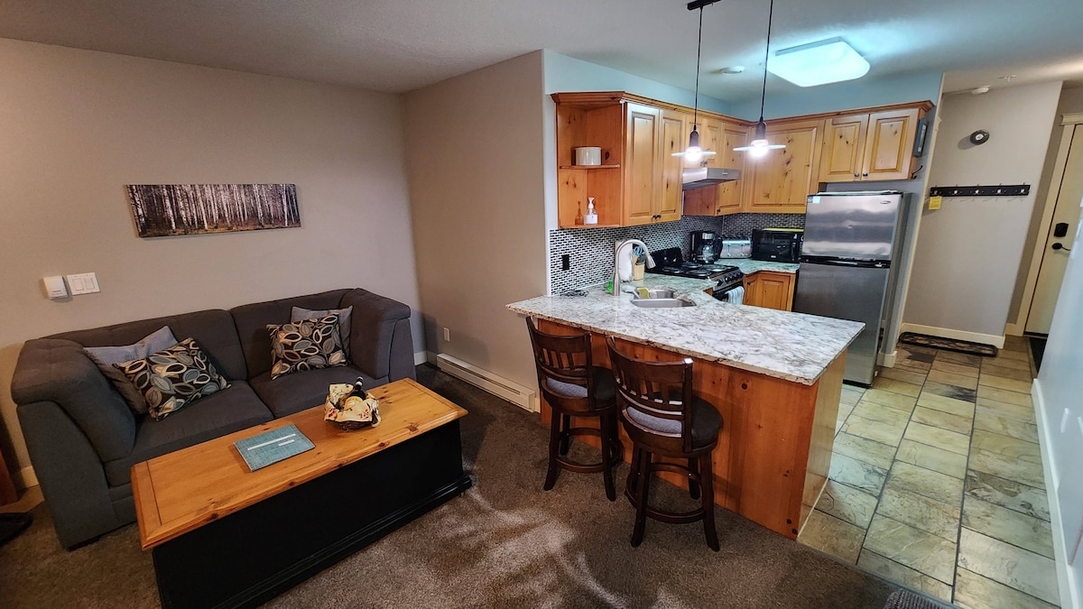 Living area and kitchen are open plan