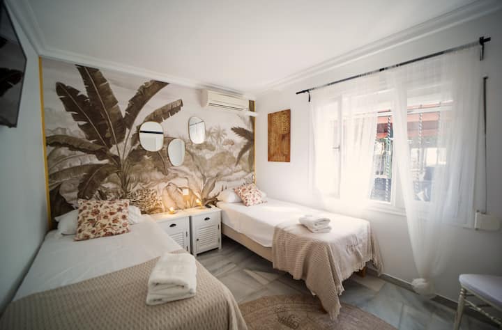 1. spavaća soba s 2 kreveta za jednu osobu, apartman Daisy