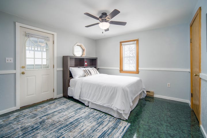 second bedroom with porch access