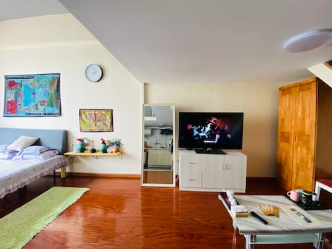 【翡冷翠中锦公馆】中央商务区CBD/近地铁/无线WI-FI/可观影/空调