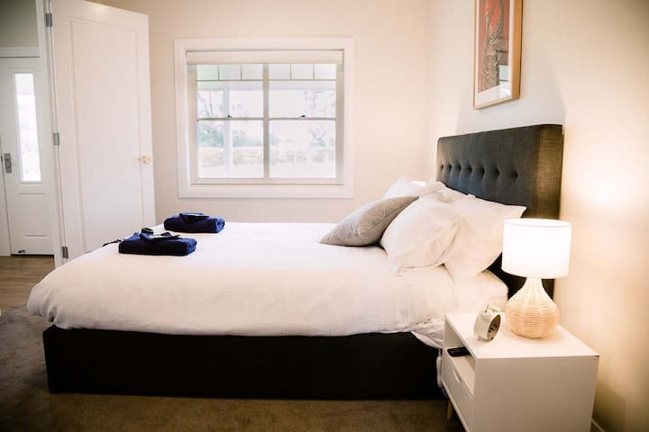 Main bedroom with queen size bed, walk through robe to the ensuite.