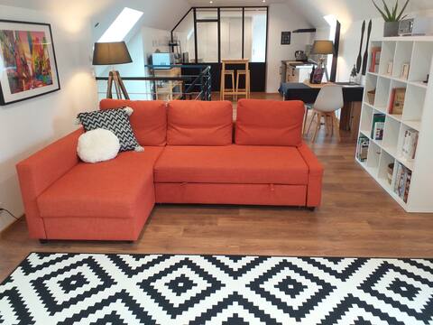 Entire loft-style place near Honfleur