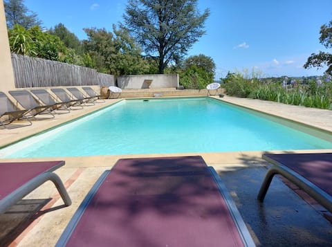 Charming cottage in the heart of nature-Pool-Clim