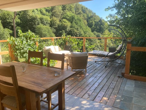 Garden room with large terrace & stunning view