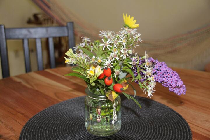 Fresh flowers from the garden! 