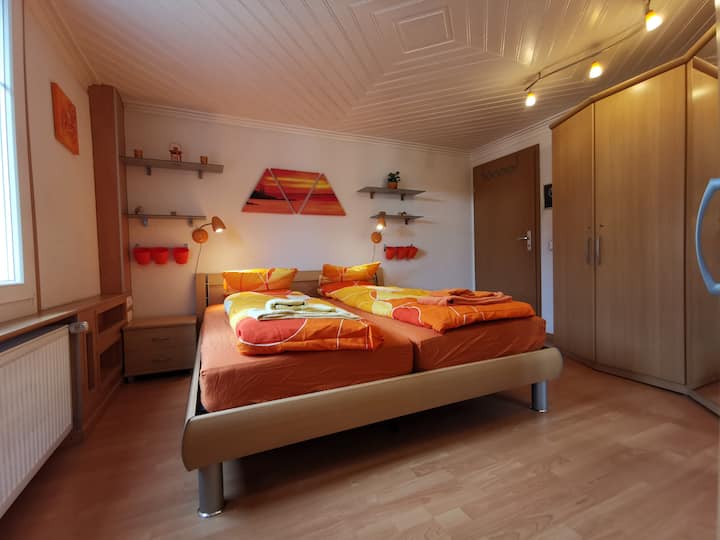 Cozy master bedroom with lots of extras.