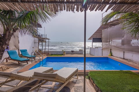 OneAndOnly BeachFront+PrivatePool villa@Anjuna