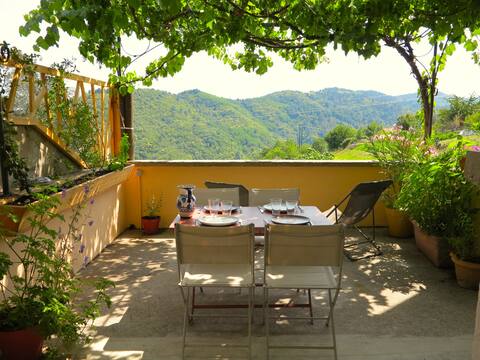 Fully renovated stone home with a view