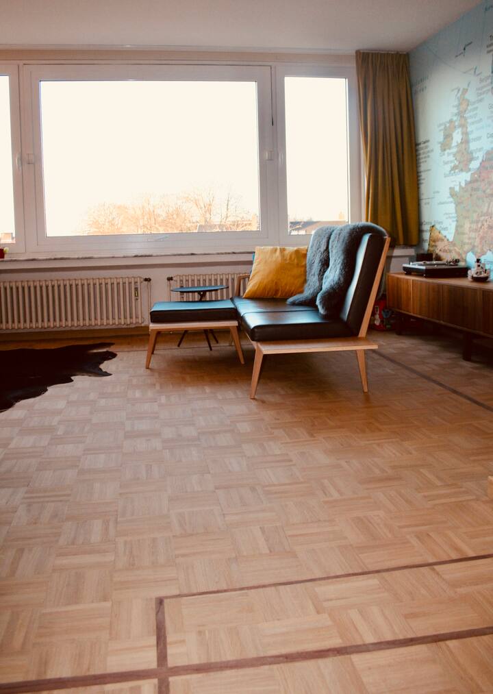 A sunny apartment with a view over Kortrijk