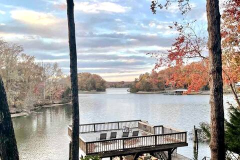Lake cabin in the trees
