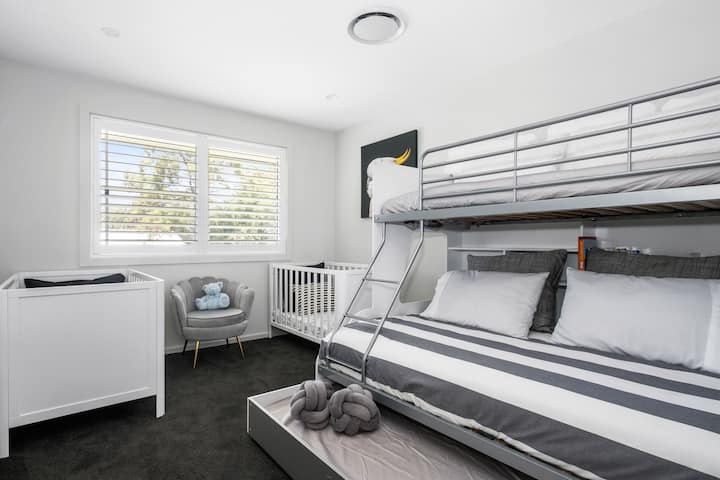 Kids bedroom bunks and cots