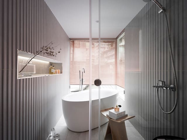 Villa.M/三層樓獨棟別墅/寧夏夜市3分鐘/捷運雙連站7分鐘/中山站9分鐘/頂級雙衛浴/浴缸 gallery image 5