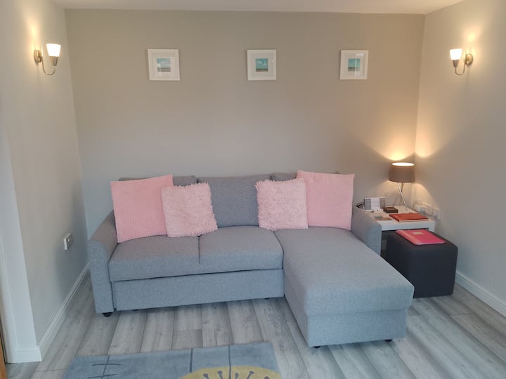 Მისაღები ოთახი. კუთხის გასაშლელი დივანი