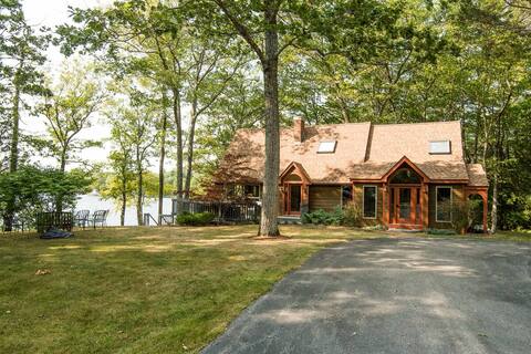 Exceptional Lakefront Home on Sebago, Private Dock