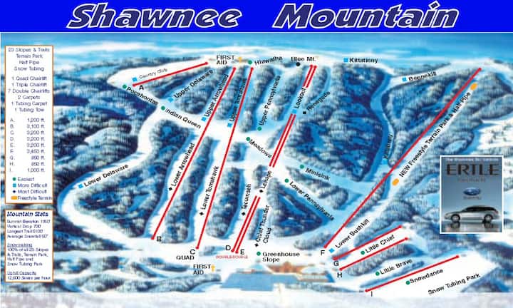 Shawnee Ski Trail Map Shawnee Mountain Sewaan Percutian & Penginapan - Smithfield Township,  Pennsylvania | Airbnb