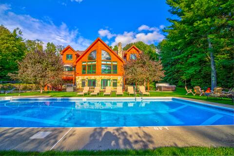 Most Luxury 7000 Sq. ft Log Estate — Pool, Hot Tub