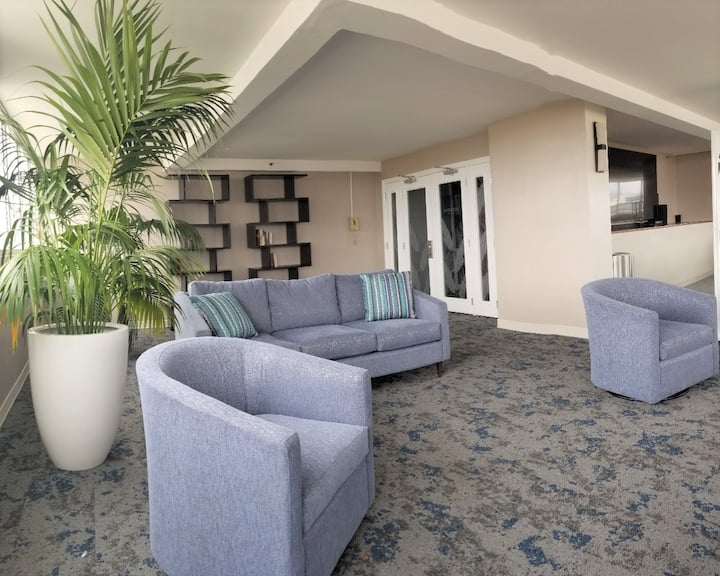 New upgraded furniture in through "Secured" French Doors to Skybender Lounge