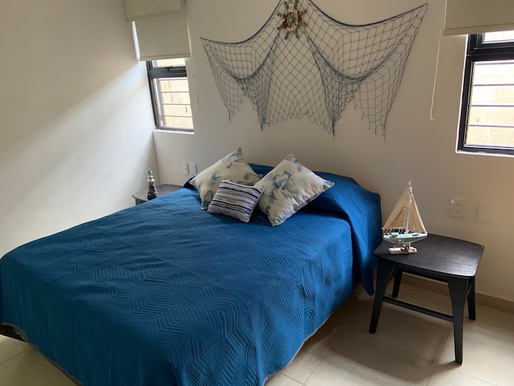Master bedroom with queen size bed