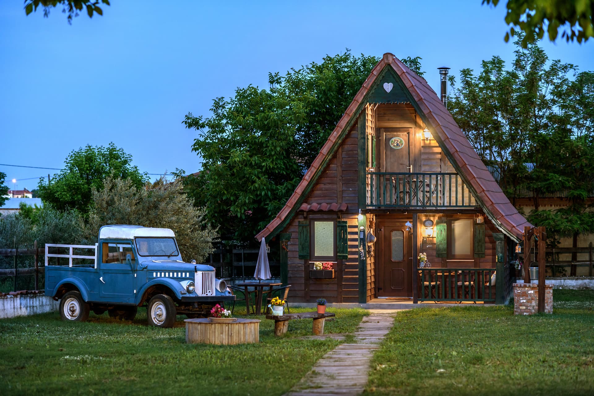 A fairy tale wooden house