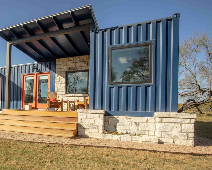 Shangri La At Odonata Escape -- Modern Container Home Room With A Touch Of The East